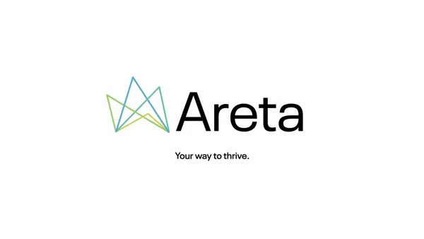 Project thumbnail for Areta featuring a black Areta logo on a white background.