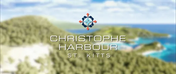 A project thumbnail showing Christophe Harbour logo text on top of a blurry paradise beach and bay image.