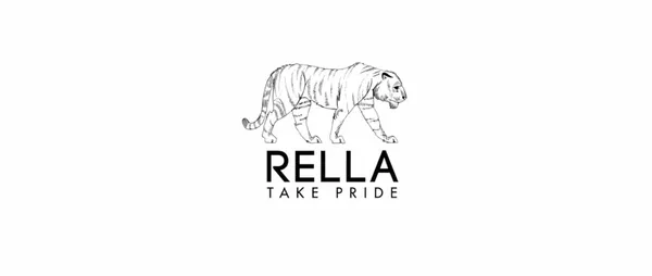 A poster thumbnail showing a profile drawing of a white tiger above Rella company logo text on a white background.